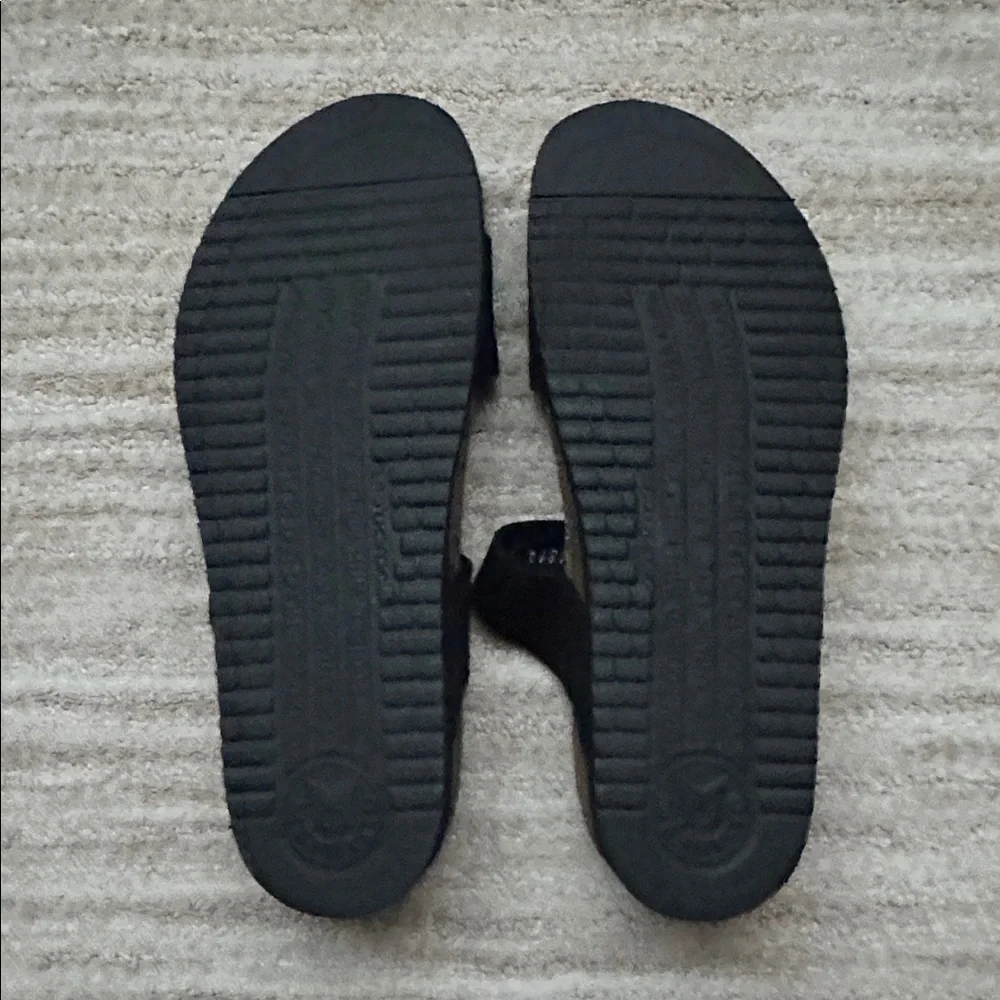 EUC Mephisto Women's Hirena Slide Sandal Double Strap Black EU 38 | US 8